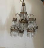 Kroonluchter - Messing - Messing en kristal vintage, Antiek en Kunst, Curiosa en Brocante