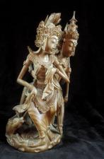 Sandelwood Signed Mas Bali - Rama & Sita - Indonesië (Zonder, Antiek en Kunst, Kunst | Niet-Westerse kunst