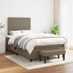 vidaXL Boxspring met matras stof taupe 120x200 cm, Huis en Inrichting, Slaapkamer | Bedden, Verzenden, Nieuw, Twijfelaar, 120 cm
