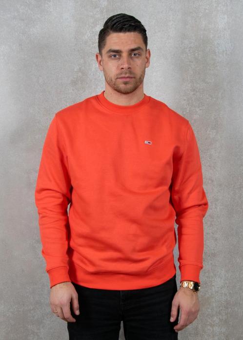-30% Tommy Hilfiger  Tommy Hilfiger Reg s flag crew  maat S, Kleding | Heren, Truien en Vesten, Rood, Nieuw, Verzenden