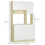 TRUUSK Keukenkast 3 Planken 4 Kasten 102 Cm × 48 Cm × 180 Cm, Verzenden, Nieuw
