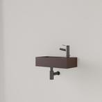 Fontein Gliss Design Nano 36x18x9 cm 1 Kraangat Rechts Choco, Ophalen of Verzenden, Nieuw, Overige typen