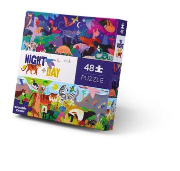 Crocodile Creek Puzzel Night & Day - 48 stukjes beschikbaar voor biedingen