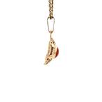 Gouden hanger met bloedkoraal 14 krt, Sieraden, Tassen en Uiterlijk, Ophalen of Verzenden, Nieuw
