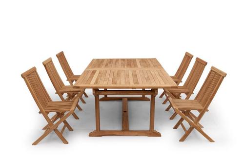 Zomer - Teak Tuinset, Tuin en Terras, Tuinsets en Loungesets, Nieuw, Verzenden