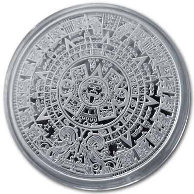 Samoan Aztec Calendar - 5 oz 2021, Postzegels en Munten, Munten | Oceanië, Losse munt, Zilver, Verzenden