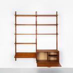 Vintage Deense Poul Cadovius wandkast in teakhout, Huis en Inrichting, Ophalen, Gebruikt, 150 tot 200 cm, Teakhout