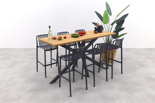 Barset Taste Prado/ Stripe - 200 x 70 cm.- 7-delig, Tuin en Terras, Tuinsets en Loungesets, Tuinset, Nieuw, Hout, Verzenden