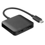 USB-C naar 2x HDMI 4K 30Hz adapter / zwart - 0,15, Audio, Tv en Foto, Audiokabels en Televisiekabels, Nieuw, Ophalen of Verzenden
