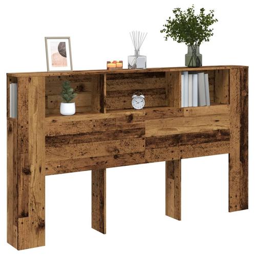 vidaXL Hoofdbordkast 180x18,5x102,5 cm bewerkt hout oud, Huis en Inrichting, Slaapkamer | Bedden, Bruin, Nieuw, Hout, Verzenden