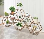 Houten Zeshoekige Plantenstandaard voor Woonkamer Balkon, Verzenden, Nieuw