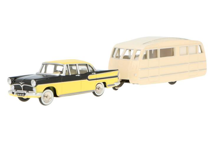 Simca Vedette Chambord & Caravan Hénon CL5711 Norev, Hobby en Vrije tijd, Modelauto's | 1:43, Verzenden
