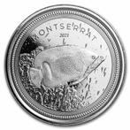 EC8 - Montserrat Blue Girdled Angelfish 1 oz 2021, Postzegels en Munten, Munten | Amerika, Verzenden, Midden-Amerika, Losse munt