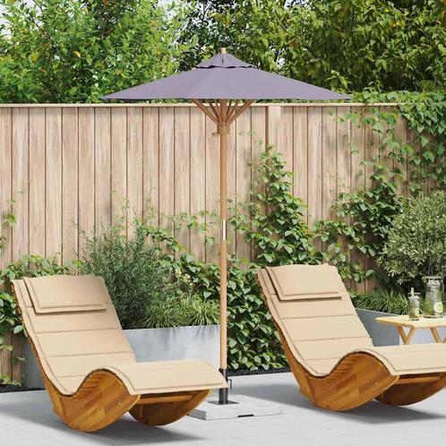 vidaXL Tuinparasol Donkergrijs 150 x 150 x 210 cm Bamboe, Tuin en Terras, Parasols, Nieuw, 1 tot 2 meter, Verzenden