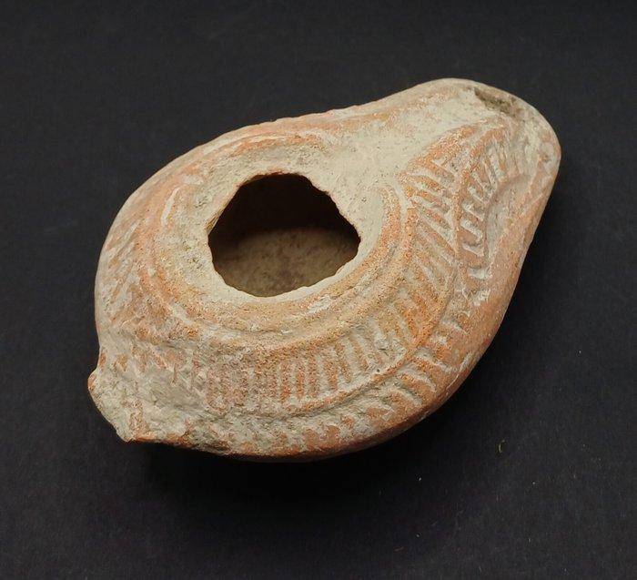 Byzantijns Terracotta Olielamp - 90 mm (Zonder Minimumprijs), Antiek en Kunst, Antiek | Overige Antiek