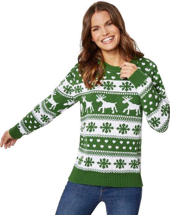 2dekans | Dressforfun Kersttrui wintertoverpracht groen-wit, Diversen, Kerst, Zo goed als nieuw, Ophalen of Verzenden