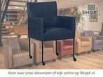 Leren eetkamerstoel Desire - Hermes Kobalt (blauw) - Poten, Bohemian, Industrieel, Modern, Scandinavisch, Blauw, Nieuw, Leer