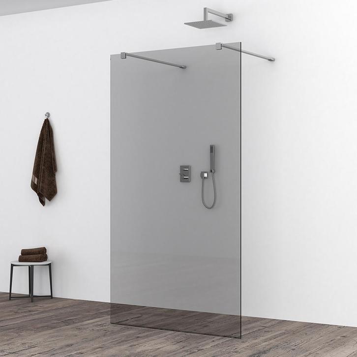 Wiesbaden Slim Inloopdouche - 900x2000x8mm - Nano - Rookglas, Doe-het-zelf en Verbouw, Sanitair, Nieuw, Glas, Ophalen of Verzenden