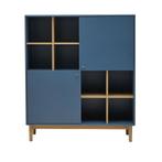 *WOONWINKEL* Tenzo Color Living Wandkast Met Deuren Blauw, Huis en Inrichting, Kasten | Wandmeubels, Verzenden, Nieuw