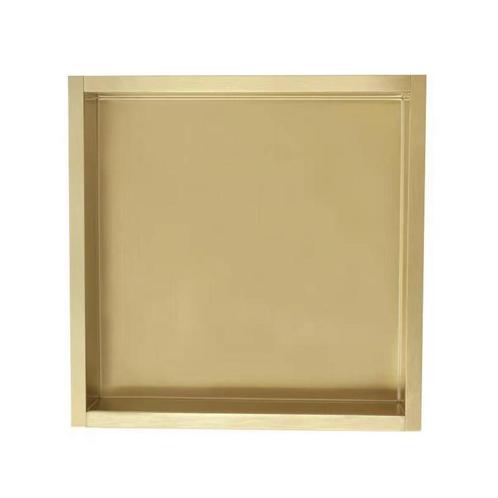 Inbouwnis Sanilux Napo Wand 30x30x7 cm Geborsteld Goud, Doe-het-zelf en Verbouw, Sanitair, Bad, Nieuw, Ophalen of Verzenden