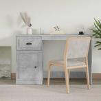 vidaXL Bureau met lade 115x50x75 cm bewerkt hout betongrijs, Verzenden, Nieuw