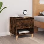vidaXL Nachtkastje 50x46x50 cm bewerkt hout gerookt, Verzenden, Nieuw, 45 tot 65 cm, Minder dan 55 cm