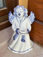 Engel in blauw-wit, Thun stijl, 23-24cm - Kerstbeeldje -, Nieuw