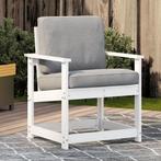 vidaXL Tuinstoel 62x56x77 cm massief grenenhout wit, Tuin en Terras, Verzenden, Nieuw