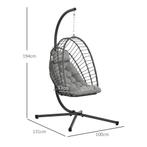 TRUUSK Rattan Hangstoel Hangende Stoel 194 Cm Schommelmand O, Verzenden, Nieuw