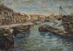 Alberto Vitali (1898-1974) - La darsena a Milano, Antiek en Kunst