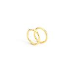 925 zilveren geel goud vergulde piercing ringetjes 8 mm, Verzenden, Nieuw, Zilver