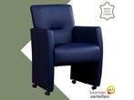 Leren eetkamerstoel Pleasure - Toledo Kobalt (blauw) -, Eigentijds, Modern, Blauw, Nieuw, Leer