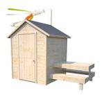 Soulet Speelhuis Tiana met Picknicktafel en Dakleer 128 x, Verzenden, Nieuw, Glijbaan