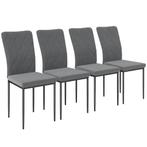 TRUUSK Eetkamerstoelen 4-delige Set Keukenstoel Met Rugleuni, Huis en Inrichting, Stoelen, Verzenden, Nieuw