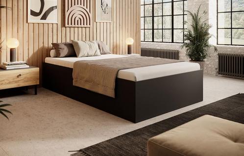 Meubella | eenpersoonsbed bed 120x200 zwart 1persoonsbed, Huis en Inrichting, Slaapkamer | Bedden, 200 cm, Nieuw, Eenpersoons