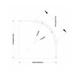 Aanbieding: AKTIE Douchecabine BWS Kwartrond 2 Schuifdeuren, Doe-het-zelf en Verbouw, Sanitair, Ophalen of Verzenden, Nieuw