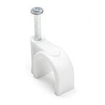 Kabelclip | Q-link | 10 mm (120 stuks, Rond, Wit), Doe-het-zelf en Verbouw, Elektra en Kabels, Verzenden, Nieuw