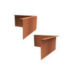 Cortenstaal kantopsluiting gezet 90° hoek 30x30x0,3x20cm, Tuin en Terras, Overige materialen, Nieuw, Minder dan 25 cm, Border