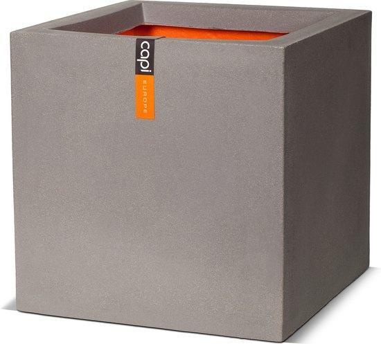 Capi Europe Bloempot vierkant Smooth NL 30x30x30cm Grijs, Tuin en Terras, Bloempotten, Ophalen of Verzenden