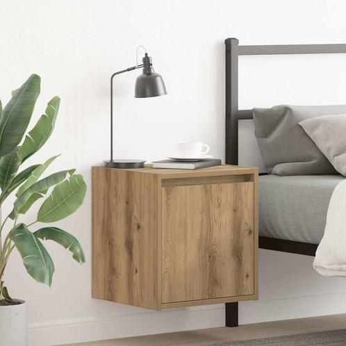 vidaXL Nachtkastjes 2 st wandgemonteerd 38x34x40 cm, Huis en Inrichting, Slaapkamer | Nachtkastjes, Nieuw, Hout, Verzenden