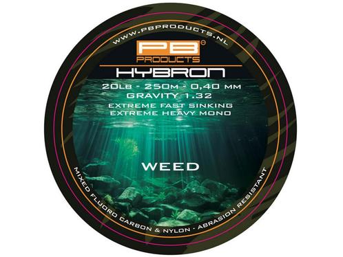 Hybron Fluorocarbon & Nylon Lijn 250 m. PB Products, Watersport en Boten, Hengelsport | Karpervissen, Vislijn, Nieuw, Verzenden