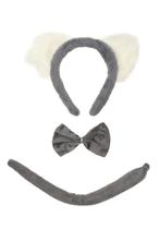 Koala Haarband Oren Strik Staart Diadeem Set Grijs Wit Zacht, Kleding | Dames, Carnavalskleding en Feestkleding, Ophalen of Verzenden