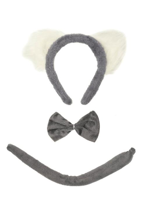 Koala Haarband Oren Strik Staart Diadeem Set Grijs Wit Zacht, Kleding | Dames, Carnavalskleding en Feestkleding, Accessoires, Nieuw