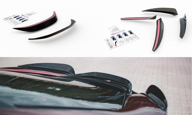 Maxton Design Spoiler Caps Set glanzend zwart BMW I8 B3689, Auto-onderdelen, Carrosserie en Plaatwerk, Nieuw, BMW, Achter, Links