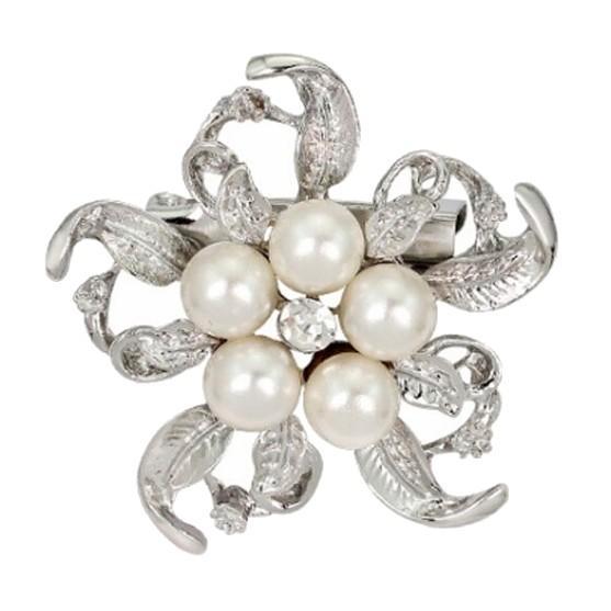 Fako Bijoux® - Broche - Bloem Ster Met Parels - 42x42mm -, Sieraden, Tassen en Uiterlijk, Broches, Verzenden