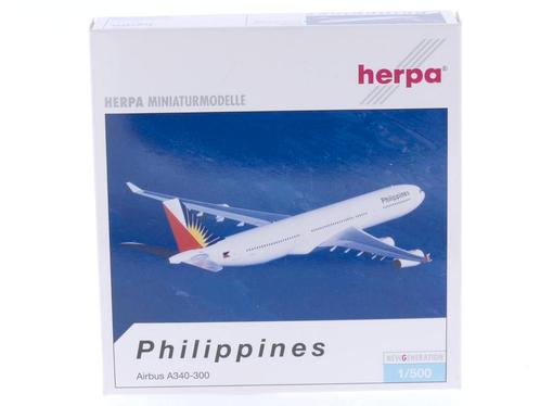 Schaal 1:500 Herpa 513159 Philippine Airlines Airbus A340..., Hobby en Vrije tijd, Modelbouw | Vliegtuigen en Helikopters, Zo goed als nieuw