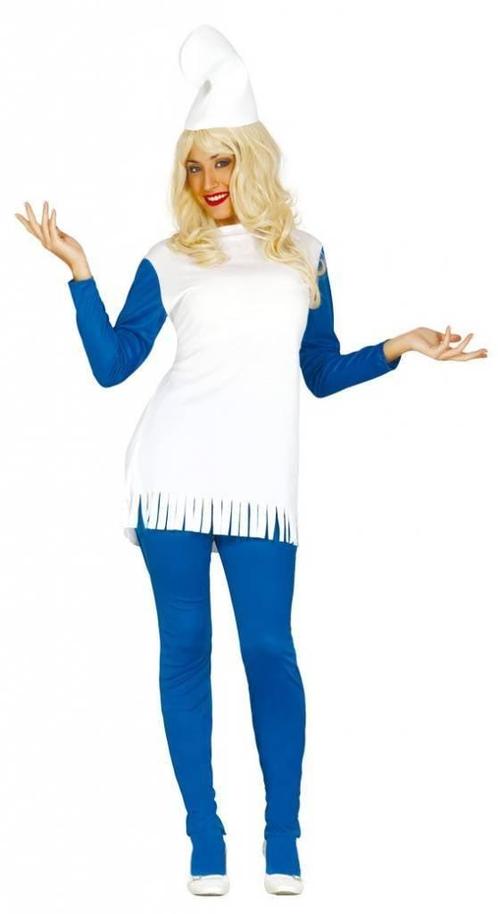 Blauwe Kabouter Kostuum Dames, Kleding | Dames, Carnavalskleding en Feestkleding, Nieuw, Verzenden