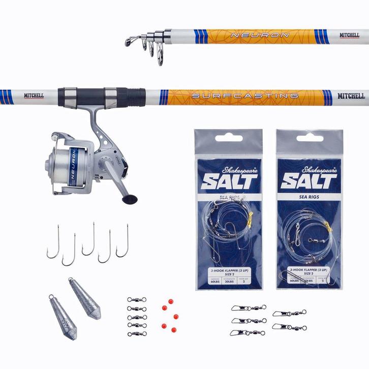 Mitchell Neuron Surf Combo 390-T 80-150 - 7000, Watersport en Boten, Hengelsport | Algemeen, Nieuw, Verzenden