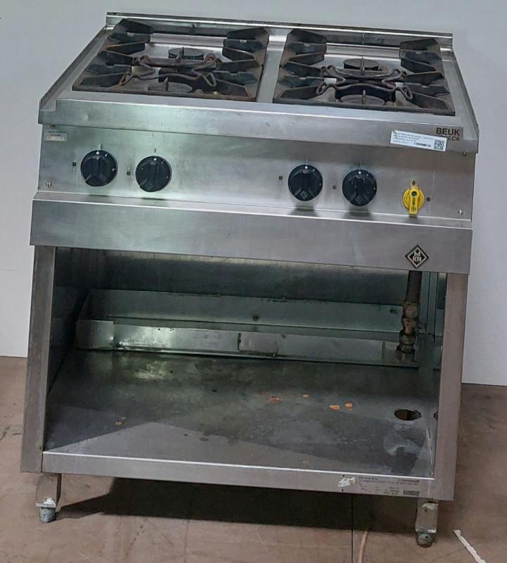 Occasion MKN 4-pits Gas kooktafel - staand model, Zakelijke goederen, Horeca | Keukenapparatuur, Gebruikt, Ophalen