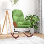 vidaXL Schommelstoel fluweel lichtgroen, Verzenden, Nieuw